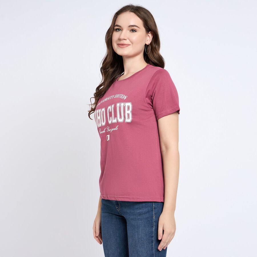 Ladies' Round Neck T-Shirt, Purple, large image number null