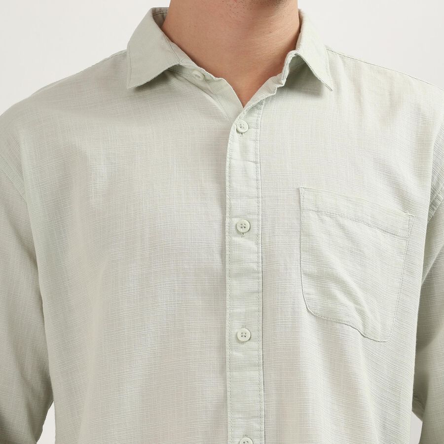 Men's 100% Cotton Casual Shirt, Aqua, large image number null