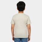 Boys' Half Sleeves T-Shirt, ऑफ व्हाइट, small
