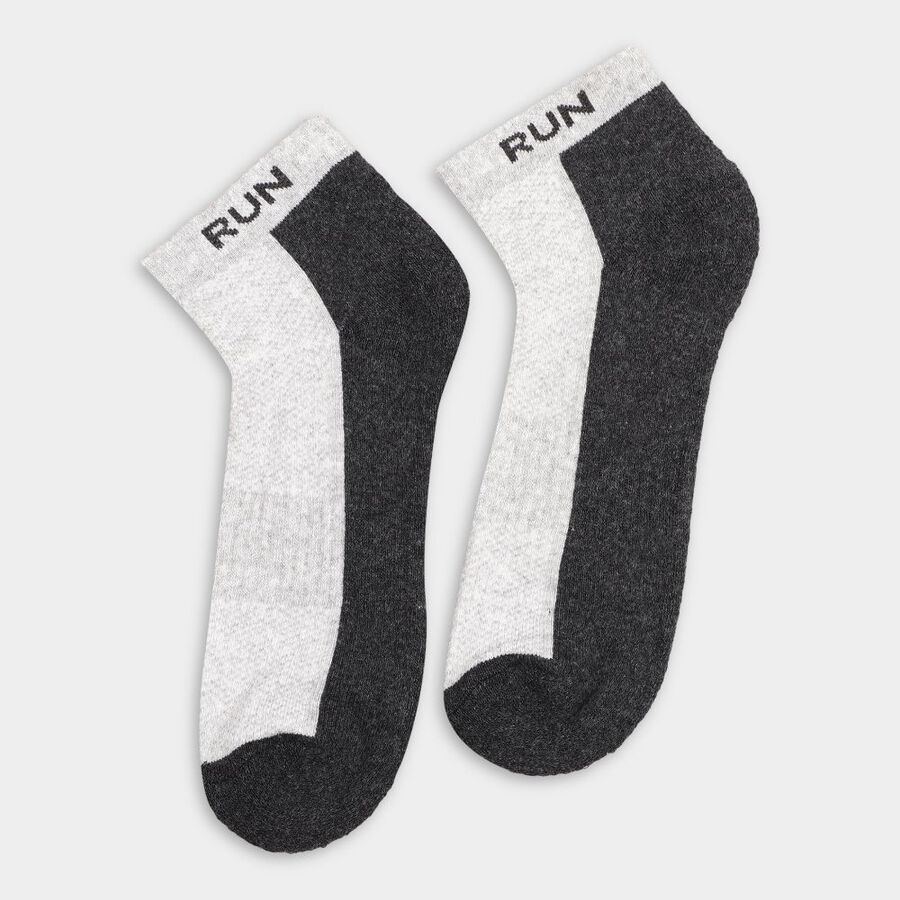 Men's Socks (Pack of 2), गहरा ग्रे, large