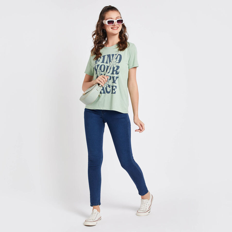 Round Neck T-Shirt, Light Green, large image number null