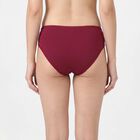 Women's Maroon Regular Fit Solid Brief Panty, Wine, small