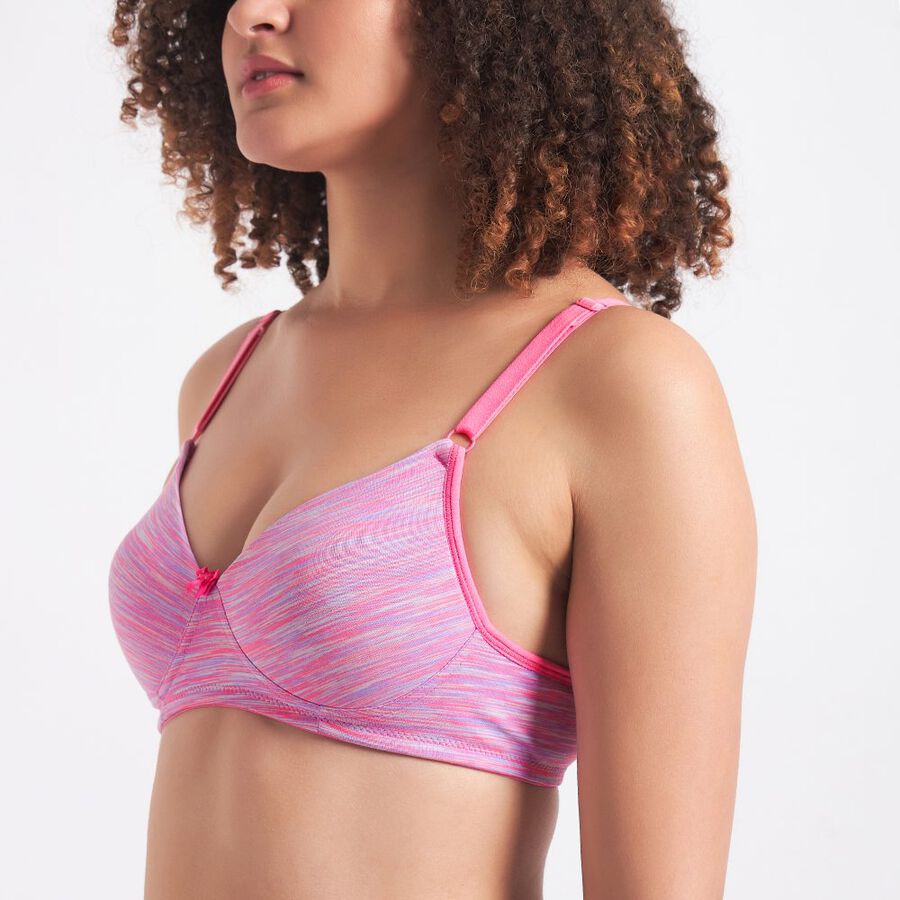 Ladies' Padded Bra, गुलाबी, large image number null