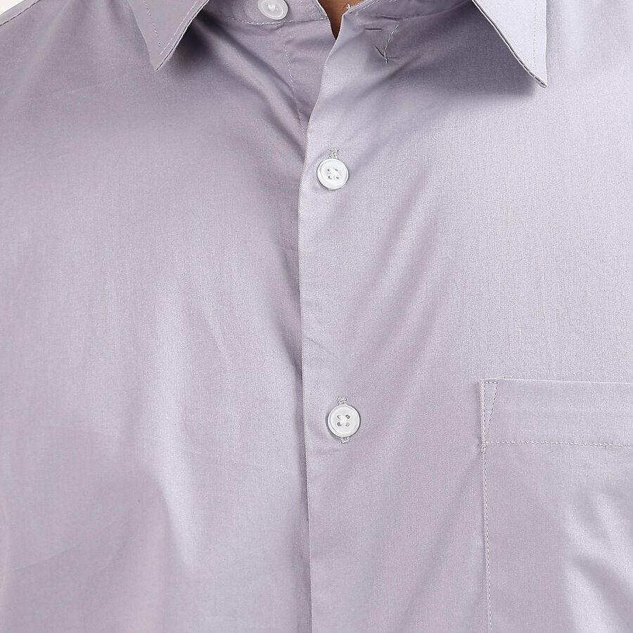 Men's Light Grey Slim Fit Formal Shirt, Light Grey, large image number null