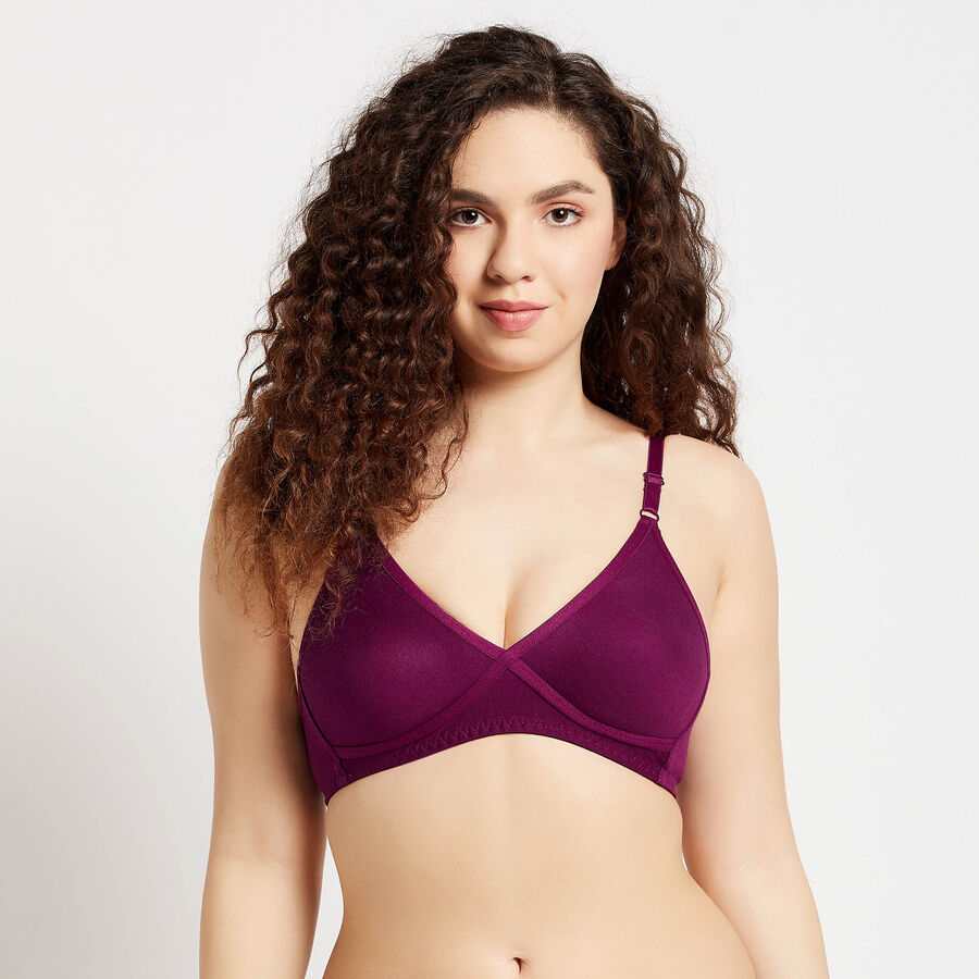 Solid Bra, Wine, large image number null