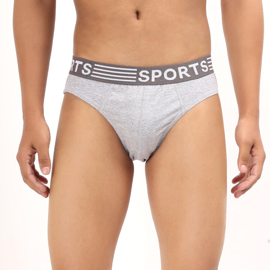 Men's V-Cut Briefs , Melange Light Grey, large image number null