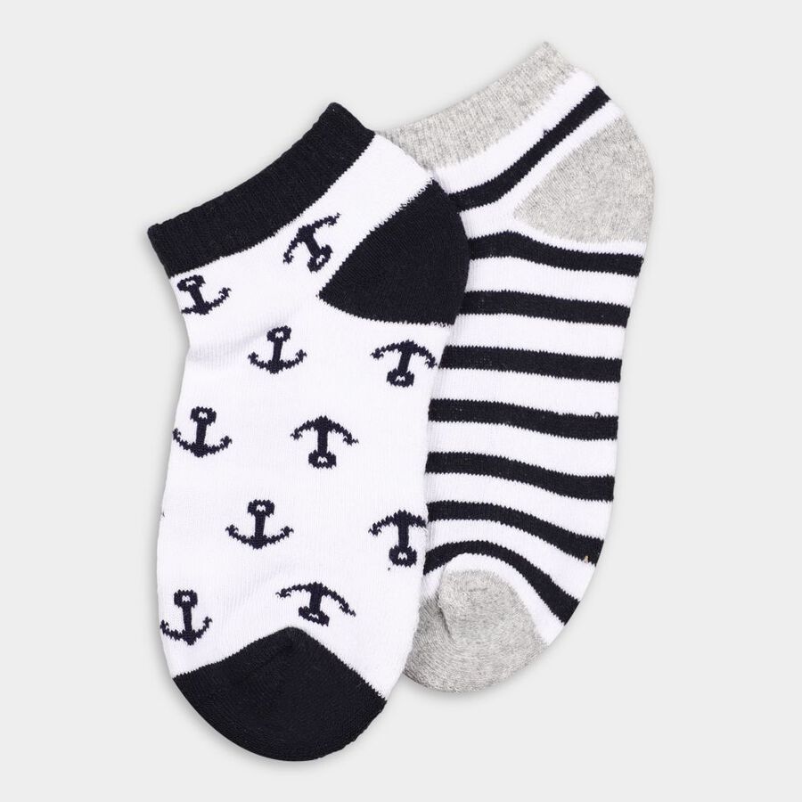 Boys' Socks (Pack of 2), Navy Blue, large