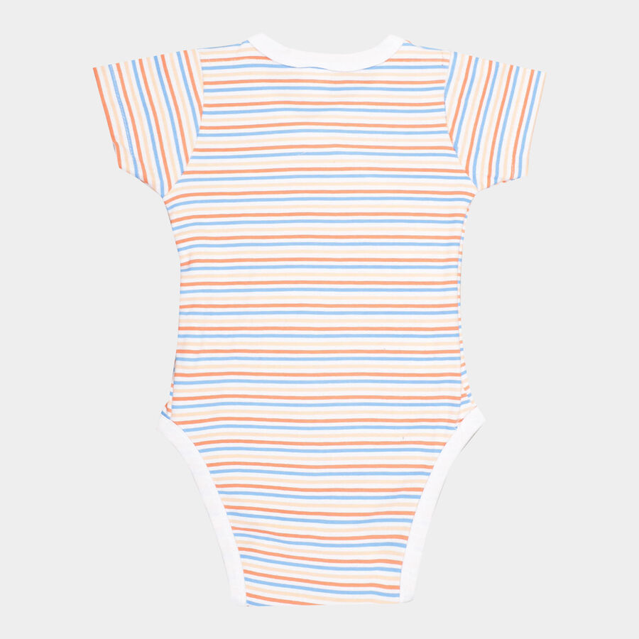Infants Cotton Bodysuit, Peach, large image number null