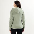 Women's Light Sage Green Hooded Neck Casual Sweatshirt, Light Green, small image number null