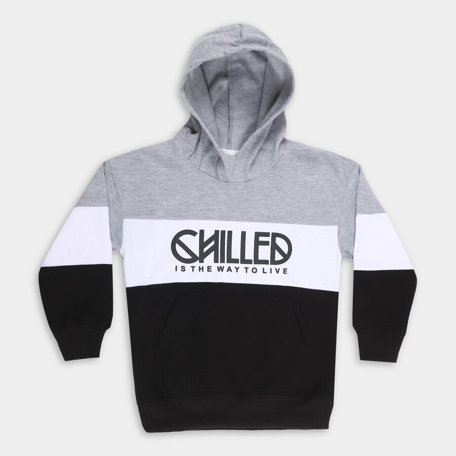 Boys' Sweatshirt, हल्का ग्रे, large image number null