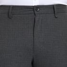 Men's Slim Fit Casual Trousers , गहरा ग्रे, small image number null