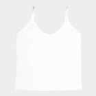 Girls Cotton Solid Vest, Off White, small image number null