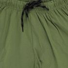 Boys' Olive Regular Fit Embroidered Bermuda Shorts, ओलिव, small