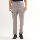 Men's Cargo Slim Fit Casual Trousers , हल्का ग्रे, small image number null