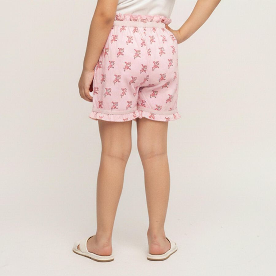 Girls' Light Pink Regular Fit Printed Bloomers, हल्का गुलाबी, large image number null