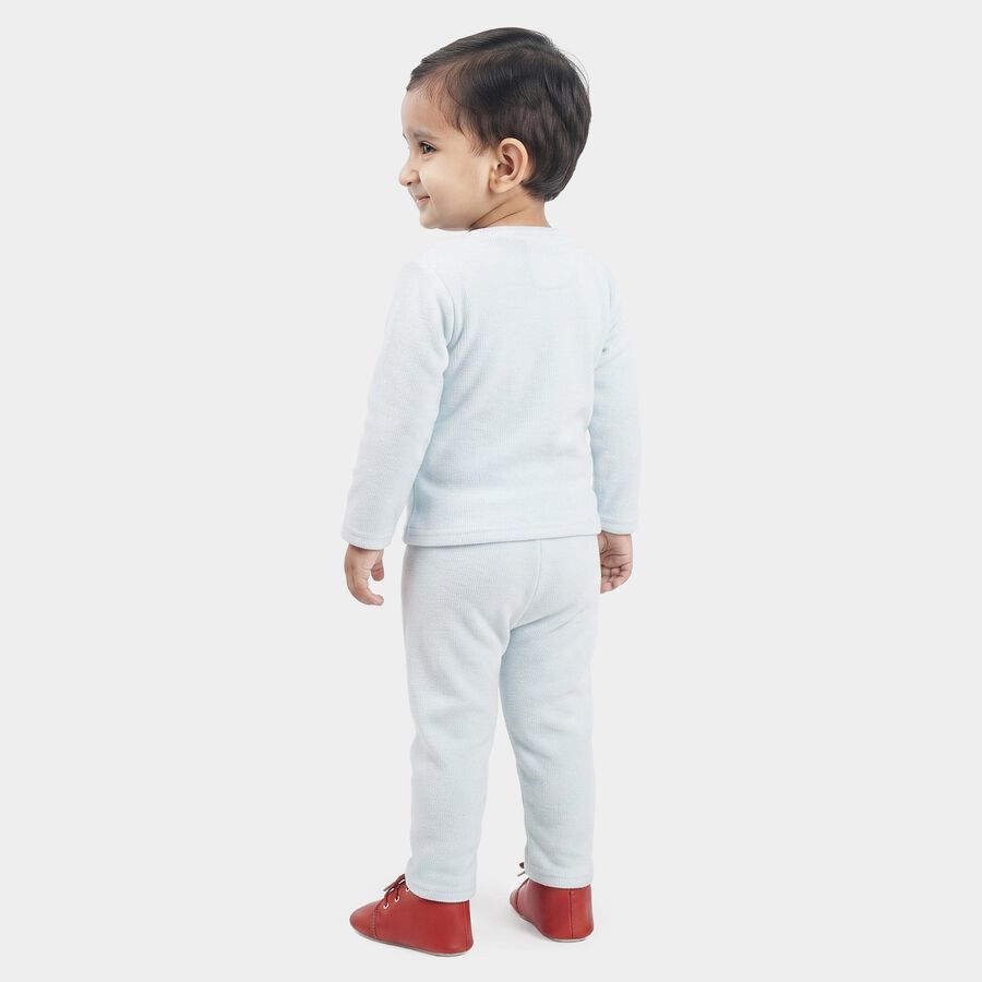 Infants' Light Blue Round Neck Graphic Print Baba Suit, Light Blue, large