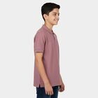 Boys Pink Round Neck Casual T-Shirt, Pink, small