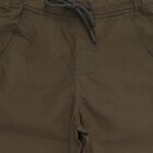 Boys Olive Green Regular Fit Jogger Trousers, हल्का हरा, small image number null