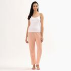 Women's Soft Peach Heart Printed Full-Length Pyjama&nbsp;, Peach, small