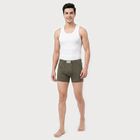 Men's Olive Green Regular Fit Solid Trunks, Olive, small