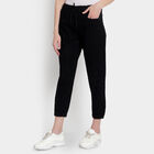 Washed High Rise Jeans, Black, small image number null