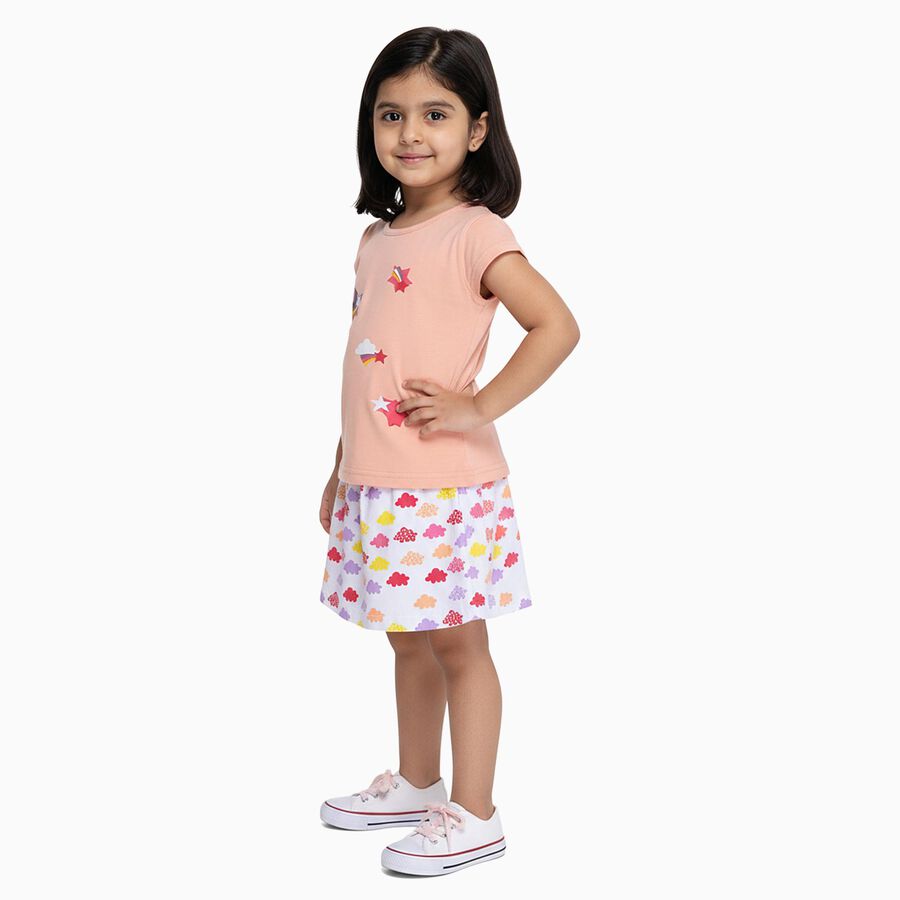 Infants' Top Skirt, Peach, large image number null