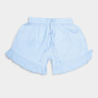 Girls Solid Shorts, Light Blue, small image number null