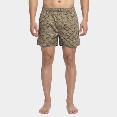 Men's Olive Green Classic Fit Solid Boxers
