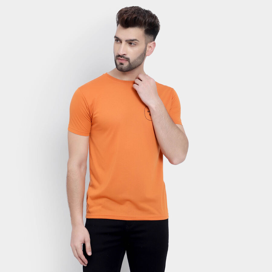 Round Neck T-Shirt, Orange, large image number null
