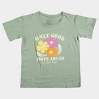 Girls' T-Shirt, हल्का हरा, small