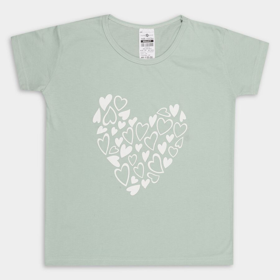 Girls' T-Shirt , Light Green, large image number null