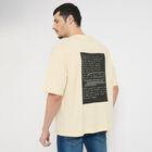 Men's 100% Cotton Round Neck Half Sleeves T-Shirt , एक्रू मिश्रित, small
