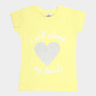 Girls Cotton T-Shirt, Yellow, small image number null
