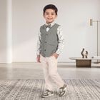 Boys Green Cotton Collar Shirt, Light Green, small