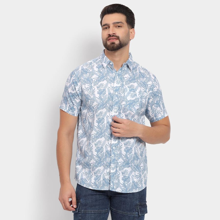 Men's 100% Cotton Casual Shirt , हल्का नीला, large image number null
