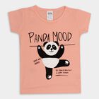 Girls' 100% Cotton T-Shirt , पीच, small image number null