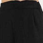 Women's Black Regular Fit Solid Track Pants, Black, small