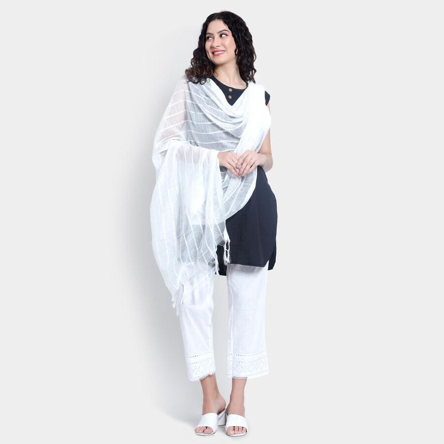 Embellished Dupatta, ऑफ व्हाइट, large image number null