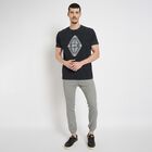 Men's Slim Fit Casual Trousers , Light Grey, small