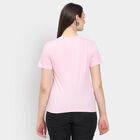 Ladies' 100% Cotton Round Neck T-Shirt, गुलाबी, small