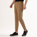 Men's Camel Brown Jogger Fit Track Pants, Brown, small image number null