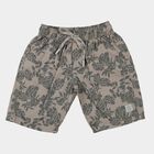 Boys' Beige Cotton Regular Fit Bermuda Shorts, Beige, small