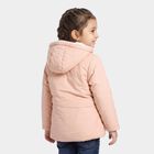Girls' Pink Hooded Puffer Jacket, Light Pink, small