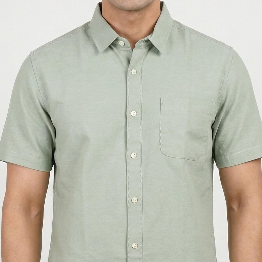 Men's Green Casual Shirt, हल्का हरा, large