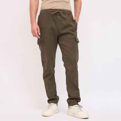 Men's Cargo Slim Fit Casual Trousers