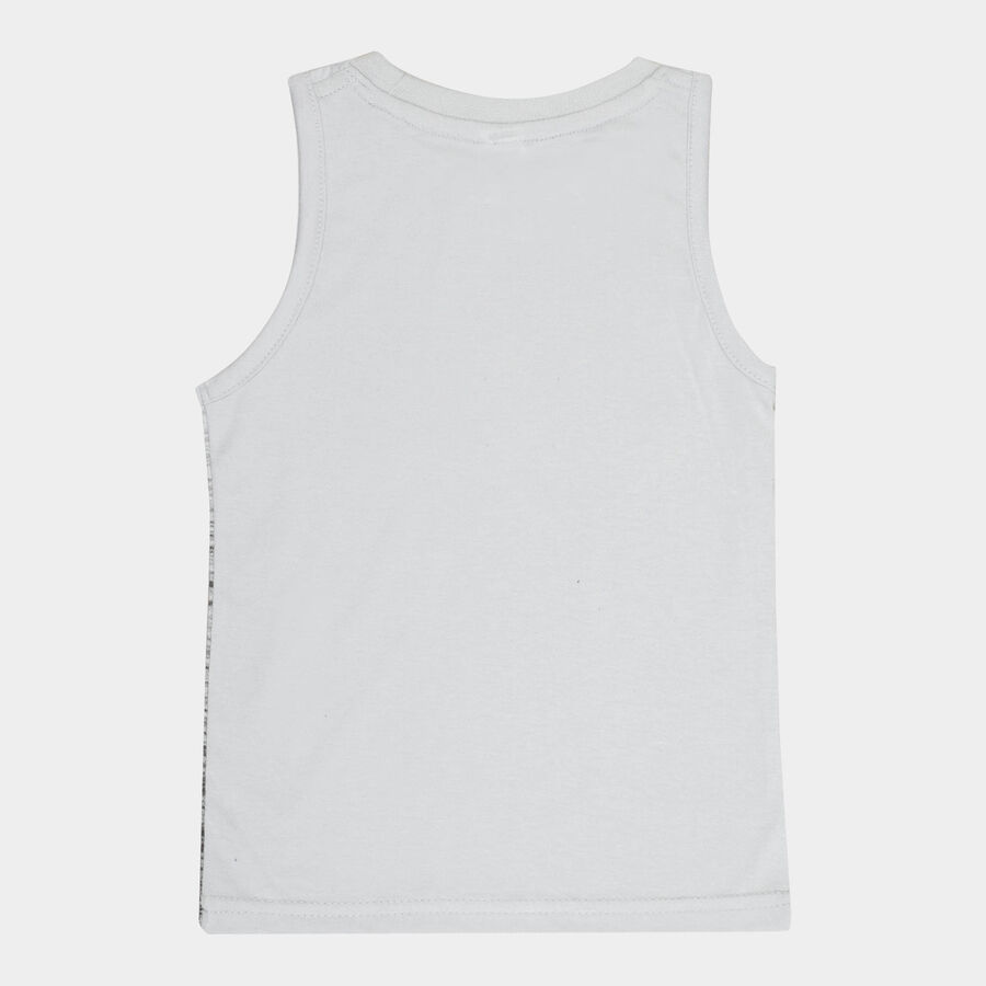 Boys Round Neck T-Shirt, Light Grey, large image number null