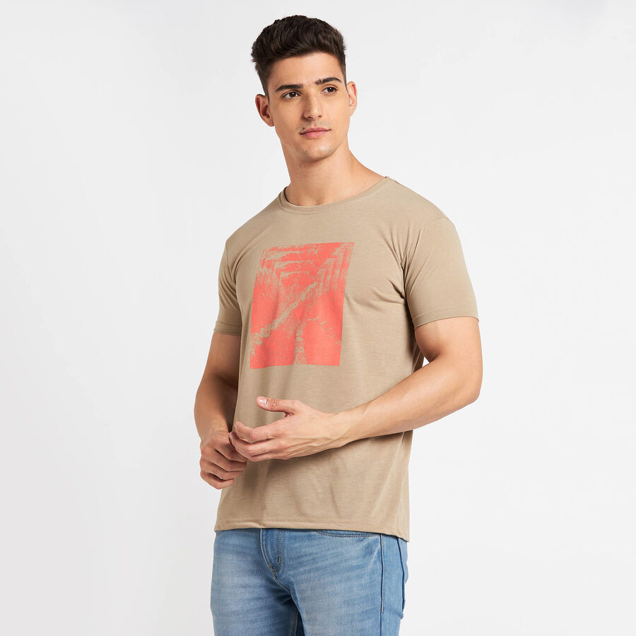 Round Neck T- Shirt, गहरा पीला, large image number null
