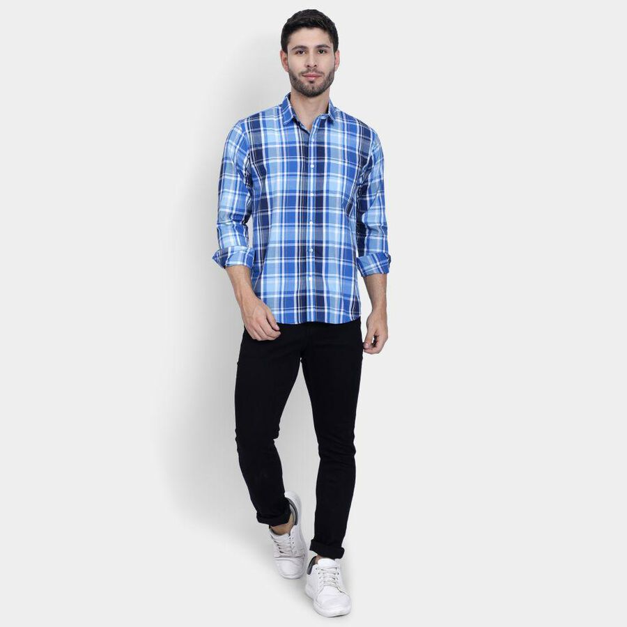 Men's Casual Shirt , नेवी ब्लू, large image number null