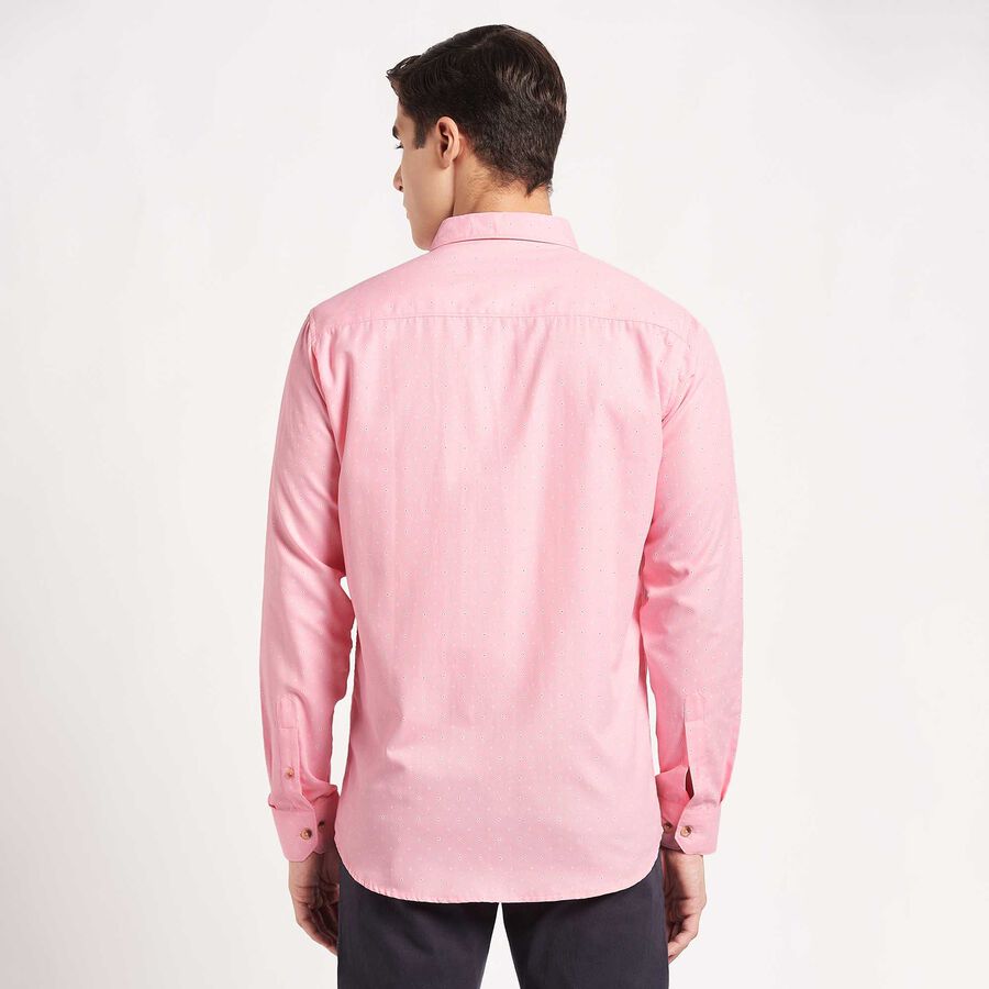 Printed Slim Fit Casual Shirt, Pink, large image number null