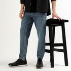 Men's Medium Wash Blue Slim Fit Jeans, Dark Blue, small
